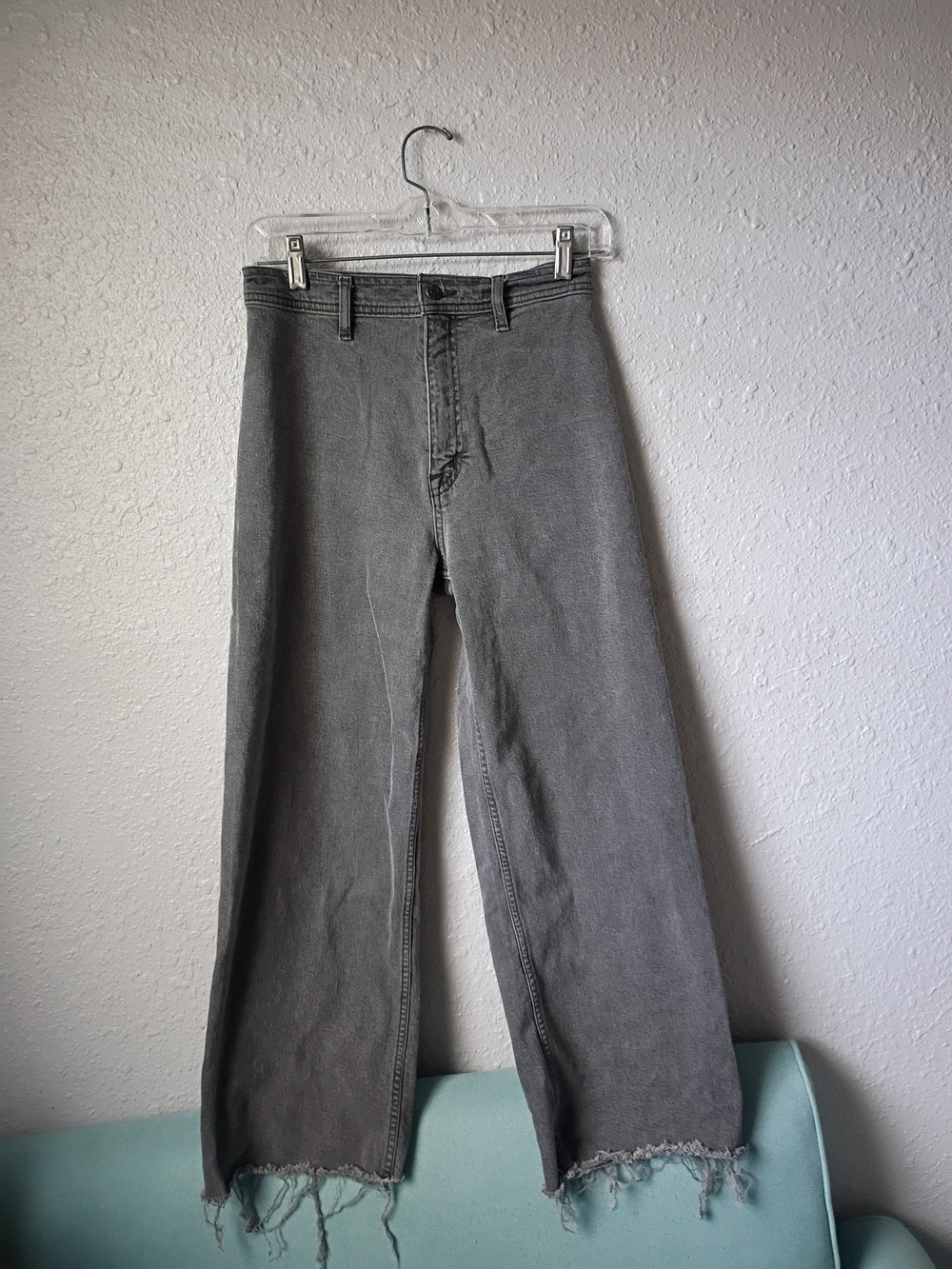 pistola Gray Straight-Leg Frayed Hem Chinos
